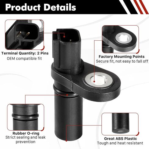 PIFOOG 2PCS Camshaft Position Sensor Fit for Ford F150 F250 F350 E150 E250 E350 Explorer Mustang Expedition Lincoln Navigator Mercury Replace 1W7Z6B288A 1W7Z6B288AA PC643 1800527 907722 Black in Saudi Arabia