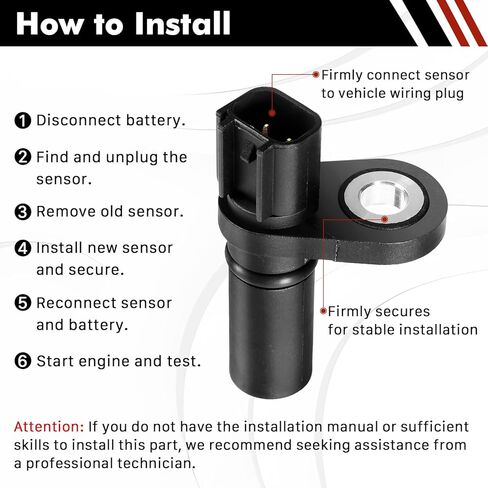 PIFOOG 2PCS Camshaft Position Sensor Fit for Ford F150 F250 F350 E150 E250 E350 Explorer Mustang Expedition Lincoln Navigator Mercury Replace 1W7Z6B288A 1W7Z6B288AA PC643 1800527 907722 Black in Saudi Arabia