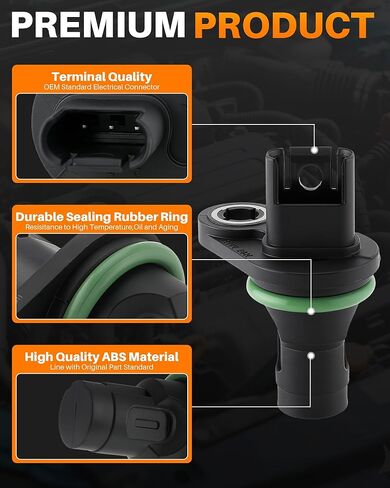 MOTOALL Camshaft Position Sensor 13627525014 Compatible with BMW 335i 330i 328i 325i 550i 535i 528i 750i 650i 135i 128i X6 X5 X3 X1 Z4 Replaces 13627546660, 13627558518 in Saudi Arabia