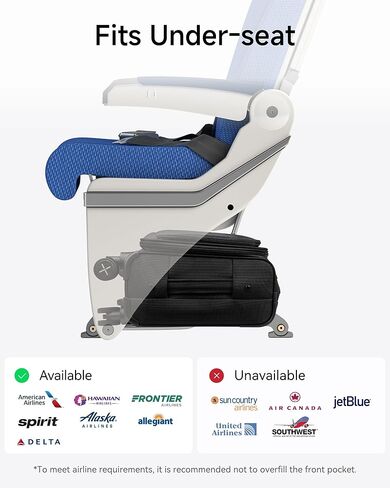 حقيبة حمل LUGGEX بعجلات دوارة - حقيبة سفر أنيقة وخفيفة الوزن تحت المقعد - حقيبة صغيرة ناعمة الجوانب مع تصميم مفتوح من الأمام للسفر والعمل (أسود، 15 بوصة) in Kuwait