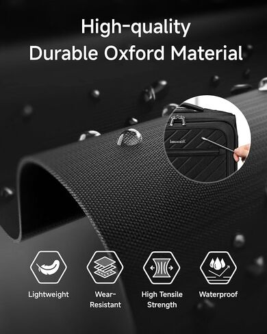 حقيبة حمل LUGGEX بعجلات دوارة - حقيبة سفر أنيقة وخفيفة الوزن تحت المقعد - حقيبة صغيرة ناعمة الجوانب مع تصميم مفتوح من الأمام للسفر والعمل (أسود، 15 بوصة) in Kuwait