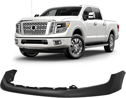 KUAFU Front Bumper Cover Compatible with 2017-2019 Nissan Titan PRO-4X, Platinum Reserve Replace for 62025EZ60H NI1014105 Plastic(PP) Primer Matte Black in Saudi Arabia