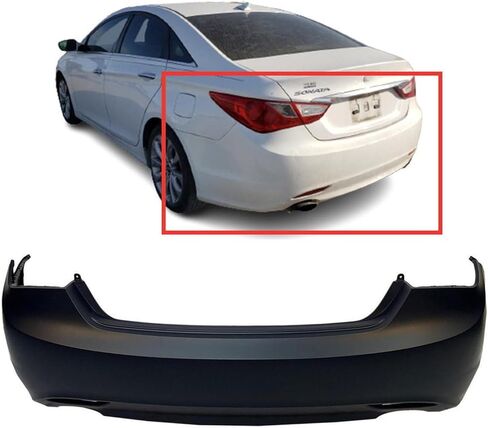 FitParts متوافق مع غطاء المصد الخلفي 2011 2012 2013 Hyundai Sonata Sedan HY1100176 Limited SE Limited. جاهز للرسم. 866103Q100 in Saudi Arabia