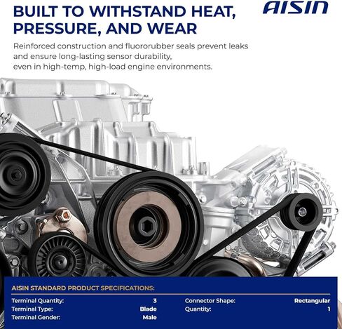 AISIN CMSAZ-00142 Engine Camshaft Position Sensor - Compatible with Hyundai Sonata 1999-2005, Santa Fe 2001-2006, Tucson 2005-2009, Tiburon 2003-2008, Kia Optima 2001-2005, Sportage 2005-2010 in Kuwait