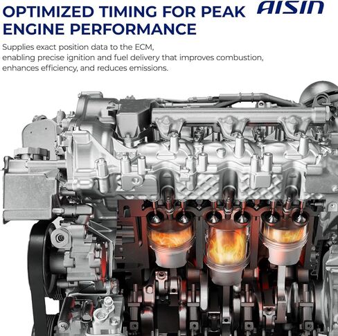 AISIN CMSAZ-00142 Engine Camshaft Position Sensor - Compatible with Hyundai Sonata 1999-2005, Santa Fe 2001-2006, Tucson 2005-2009, Tiburon 2003-2008, Kia Optima 2001-2005, Sportage 2005-2010 in Kuwait