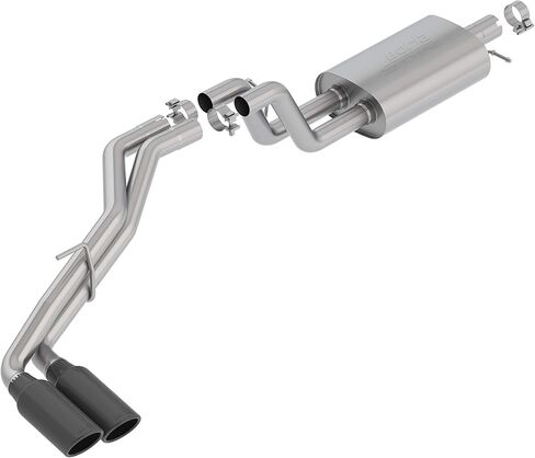 BORLA 140789BC Cat-Back Performance Exhaust System for 2019-2023 Ford Ranger 4 Cyl. T-304 Stainless Steel S-Type Sound Dual Right Side Exit Single 4" Round Black Chrome Tip On Each Tail Pipe in Saudi Arabia
