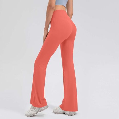 Anjikang المرأة البطن التحكم مضيئة طماق عالية الخصر Bootcut تجريب اليوغا السراويل العصرية بعقب رفع الصالة الرياضية سلس الجوارب in Kuwait