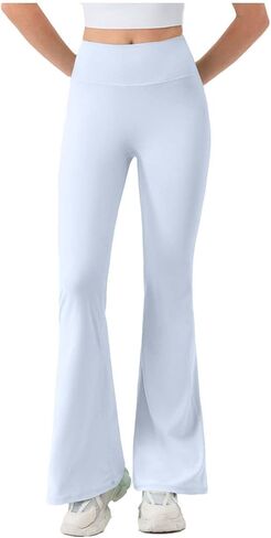 Anjikang المرأة البطن التحكم مضيئة طماق عالية الخصر Bootcut تجريب اليوغا السراويل العصرية بعقب رفع الصالة الرياضية سلس الجوارب in Kuwait