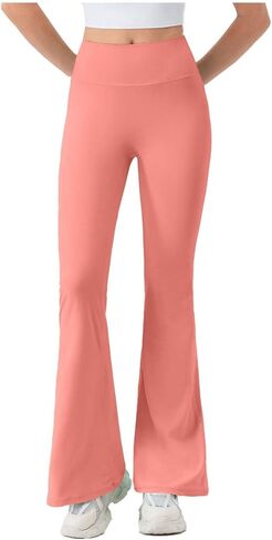 Anjikang المرأة البطن التحكم مضيئة طماق عالية الخصر Bootcut تجريب اليوغا السراويل العصرية بعقب رفع الصالة الرياضية سلس الجوارب in Kuwait