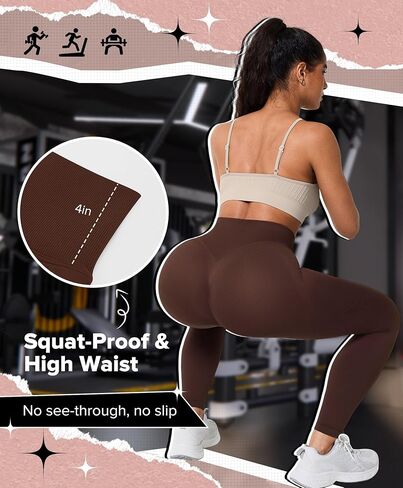 BRXL Scrunch Butt Lifting Tummy Control High Waist Workout Leggings for Women Seamless Compression Gym Yoga Leggings in Saudi Arabia