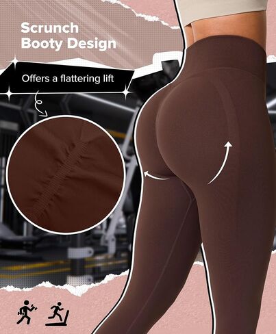BRXL Scrunch Butt Lifting Tummy Control High Waist Workout Leggings for Women Seamless Compression Gym Yoga Leggings in Saudi Arabia