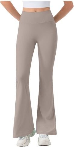 Anjikang المرأة البطن التحكم مضيئة طماق عالية الخصر Bootcut تجريب اليوغا السراويل العصرية بعقب رفع الصالة الرياضية سلس الجوارب in Kuwait