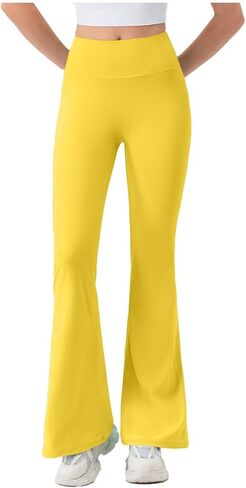 Anjikang المرأة البطن التحكم مضيئة طماق عالية الخصر Bootcut تجريب اليوغا السراويل العصرية بعقب رفع الصالة الرياضية سلس الجوارب in Kuwait