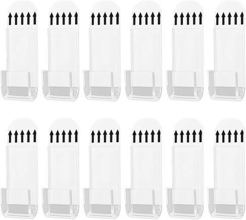 12-Pack Clear Acrylic Vinyl Record Wall Mount, Clear Acrylic Music Album Cover Holder1.57in*0.78in No-Screw Holder for Home/Music Room to Display Vinyl/CD Covers in Kuwait