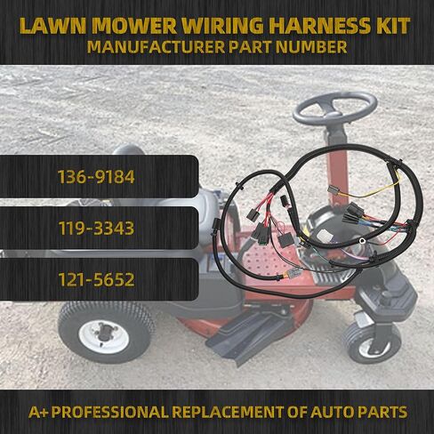 مجموعة أدوات تسخير الأسلاك لجزازة العشب من داسبيكان متوافقة مع سلسلة Toro TimeCutter Exmark Quest E/S تحل محل # 136-9184 119-3343 121-5652 in Saudi Arabia