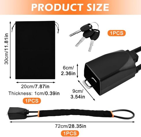 Car Steering Wheel & Seat Belt Lock, Universal Anti-Theft Device Lock with 3 Keys for Car Security Fit Most Vehicles Truck SUV Van, High Visibility and Light-Weight, Easy to Store in Kuwait