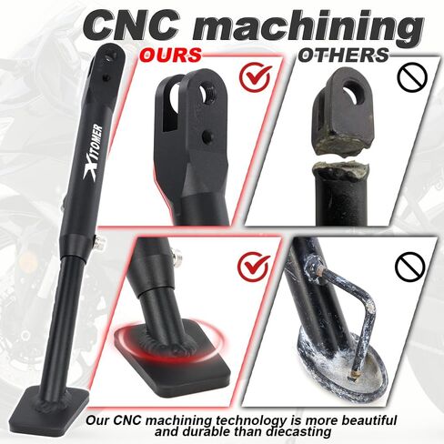 مسند Xitomer قابل للتعديل متوافق مع Ninja 125 Z125 2019-2024، Ninja 250SL Z250SL 2015-2016، NINJA ZX-4R / RR 2023-2025، حامل جانبي قابل للتعديل 3 بوصات in Kuwait