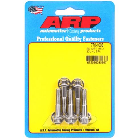 ARP 12Point Bolt M6 x 1.00 x 30 ستانلس ستيل - مجموعة من 5 in Kuwait