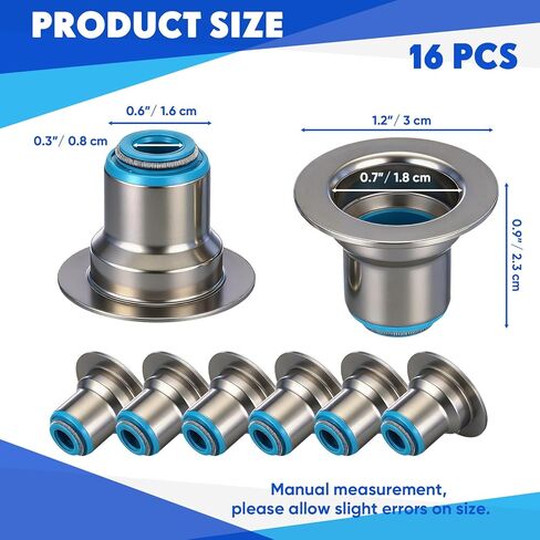 16 حزمة LS/LT خلية النحل صمام مجموعة سدادات خلية النحل Ls قبعة صمام الأختام لمحركات 4.8l 5.3l 5.7l 6.0l 6.2l 7.0l Ls & Gen V Lt in Kuwait