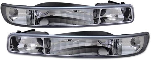Chrome Clear Housing Front Bumper Turn Signal Lights Parking Lamps jy Compatible With 99-06 GMC Sierra / 2007 Classic / 00-06 Yukon/XL in Kuwait