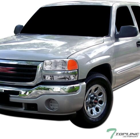 Chrome Clear Housing Front Bumper Turn Signal Lights Parking Lamps jy Compatible With 99-06 GMC Sierra / 2007 Classic / 00-06 Yukon/XL in Kuwait