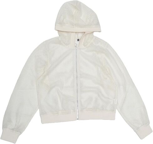 Allegra K Hoodie Jacket for Women's 2024 Zip Up Long Sleeve Mesh Sheer Bomber Jackets in Saudi Arabia