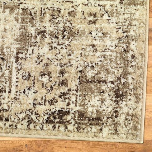 Antep Rugs Elite 5x7 سجادة منطقة داخلية بوهيمية قديمة متعثرة بميدالية شرقية (وردي، 5 × 7 بوصات) in Kuwait