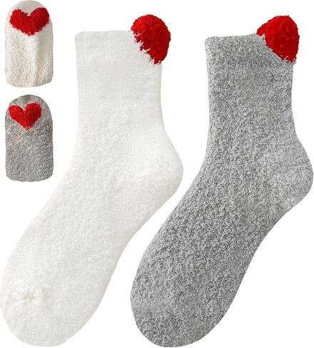 Women's Fuzzy Socks Size 5-9 Plush Cozy Ankle Floor Soft Slipper Sleeping Sock in Saudi Arabia