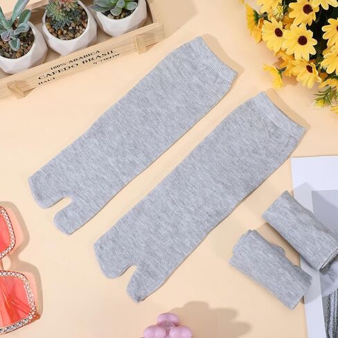 3pack Tabi Socks Women,Soft Split Toe Socks Flip Flop Sock for Women and Men Japanese Sock for Flip Flop Ninja Slippers(Grey) in Saudi Arabia