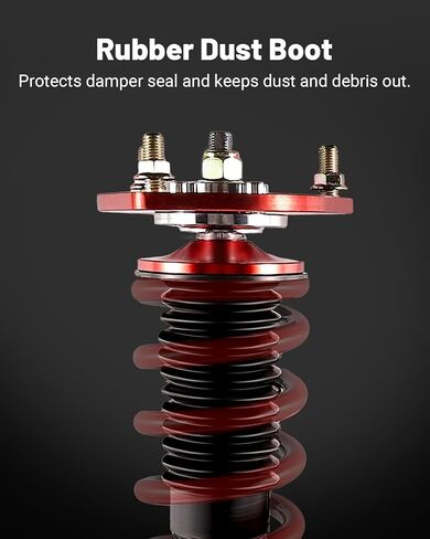EVIL ENERGY Coilovers Compatible for Honda Civic DX/EX/GX/HX/LX/Si 2000-2006, Height Adjustable Coilovers Suspension Lowering Kit, Red ﻿ in Saudi Arabia