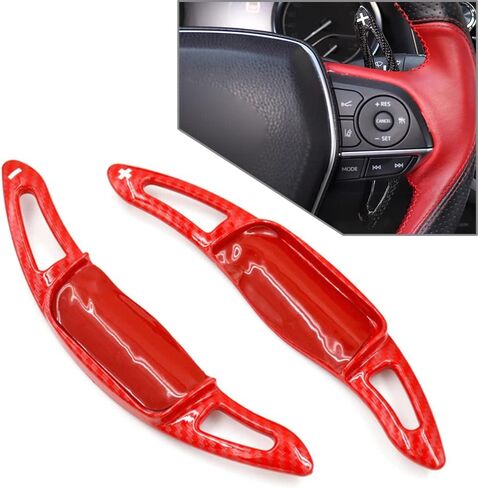 Cnaloo12 Car Shift Paddle Shifter Extension Carbon Fiber Red for Toyota Camry 18-22, Avalon 19-22, for Corolla Hatchback 19-22, for Corolla Sedan 20-22 in Saudi Arabia
