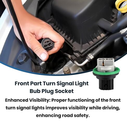 Replaces #68186725AB 2PCS Front & Rear Turn Signal Light Bulb Socket Kit for Dodge Dart 2013-2016 – Compatible with Headlamp Park Light, Brake Taillamp – Plastic Black Connector Set in Saudi Arabia