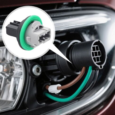 Replaces #68186725AB 2PCS Front & Rear Turn Signal Light Bulb Socket Kit for Dodge Dart 2013-2016 – Compatible with Headlamp Park Light, Brake Taillamp – Plastic Black Connector Set in Saudi Arabia