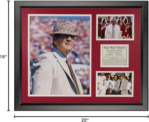 Legends Never Die Paul 'Bear' Bryant Framed Photo Collage, 16" x 20" in Saudi Arabia