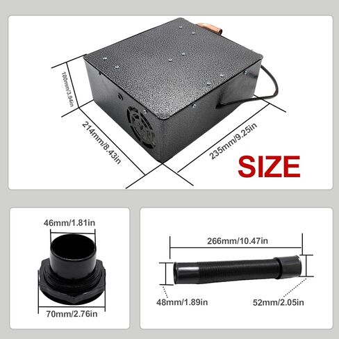 12V Car Heater with Fan Speed Switch UTV Heater Suitable with 4 Black Air Vents Universal Underdash Heat Auxiliary Heater for Trucks UTVs Vans Excavators Harvesters in Saudi Arabia