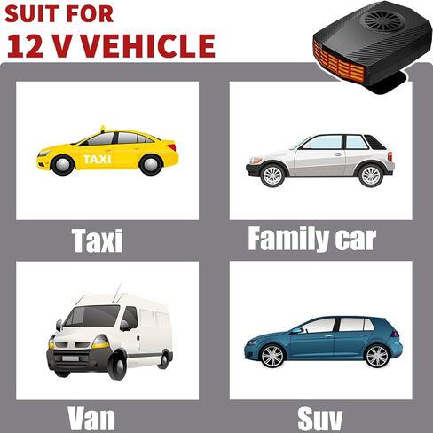 سخانات السيارة 12 فولت للمركبة، سخان إزالة الضباب وإزالة الجليد بقوة 150 وات، سخان محمول للسيارة in Kuwait