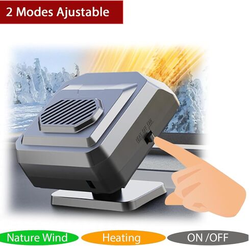 سخان سيارة محمول 12 فولت، تسخين سريع، مزيل ضباب الزجاج الأمامي، سخان سيارة محمول 150 وات يمكن توصيله بولاعة السجائر in Kuwait