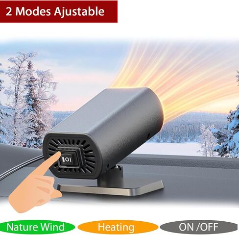 سخان سيارة 12 فولت، تسخين سريع، مزيل ضباب الزجاج الأمامي 12 فولت، سخان سيارة محمول 150 وات يمكن توصيله بولاعة السجائر in Kuwait