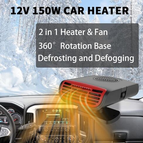 سخانات سيارة 12 فولت للمركبة، مزيل ضباب الزجاج الأمامي للسيارة 150 وات، ولاعة سجائر قابلة للتوصيل، مناسبة لسيارات الدفع الرباعي 12 فولت in Kuwait