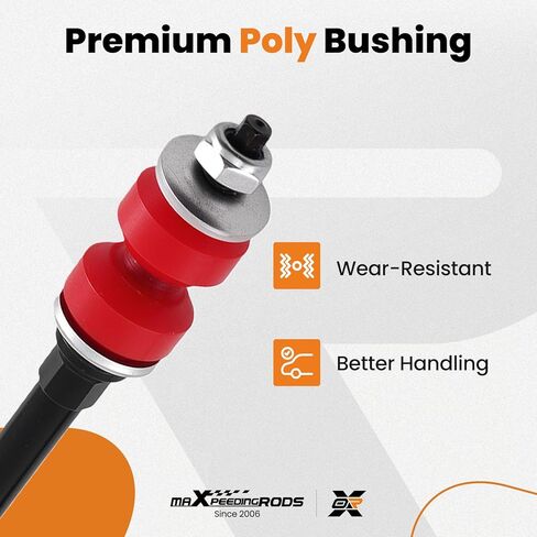 maXpeedingrods Front Stabilizer Sway Bar End Link w/PU Bushing for Dodge Ram 1500 2006-2012 Ram 1500 2013-2024, K80894 5170290AD 5170290AB Pair Front Suspension Sway Bar Link Kit Replacement in Saudi Arabia