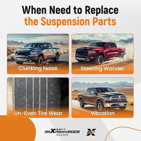 maXpeedingrods Front Stabilizer Sway Bar End Link w/PU Bushing for Dodge Ram 1500 2006-2012 Ram 1500 2013-2024, K80894 5170290AD 5170290AB Pair Front Suspension Sway Bar Link Kit Replacement in Saudi Arabia