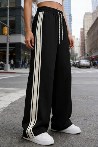 Women's Baggy Sweatpants Wide Leg Athletic Running Drawstring Workout Casual Pants in Saudi Arabia