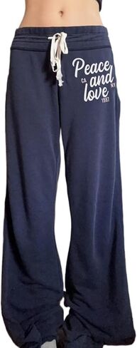 المرأة Sweatpants Y2K مريح مضيئة اليوغا السراويل Bootcut طماق الرباط منخفضة الارتفاع بنطال ذو قصة أرجل واسعة صالة الشارع الشهير in Kuwait