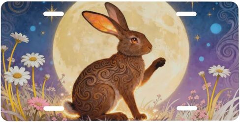 لوحة ترخيص أمامية من Starry Sky Wolf Forest، لوحات ترخيص تزيين السيارة، ملحقات ديكور معدنية من الألومنيوم، غطاء علامة زينة جديدة مع 4 فتحات للرجال والنساء، مقاس 6 بوصات × 12 بوصة in Kuwait