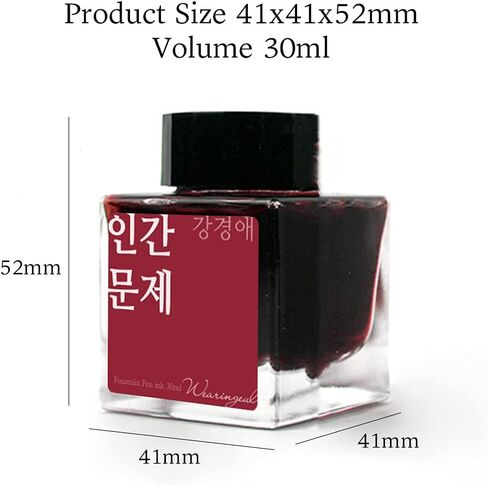 Human Issue_Korean Modern Female Writer Literary Fountain Pen Ink Bottled Ink_Dip Pen Writing Instrument Calligraphy Drawing in Saudi Arabia