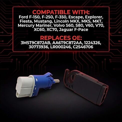 Brake Light Switch Kit 4L3Z-13480-AA Compatible with Ford F 150 Expedition Lincoln Navigator Mark LT 2004 2008 Replaces 7E5Z-13480-A 12464111 SW6239 in Saudi Arabia