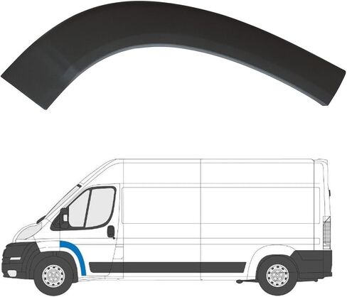 الجبهة اليسرى الباب الحاجز مضيئة صب تقليم عجلة قوس مضيئة تقليم ل RAM ProMaster 1500 2500 3500 2014 2015 2016 2017 2018 Cargo Van 5LP21LAHAA 5LP21LAHAB (جانب محرك الأقراص الأيسر) in Saudi Arabia