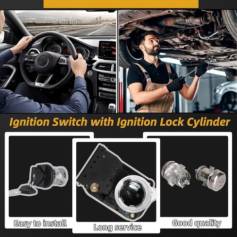 Ignition Switch with Ignition Lock Cylinder with 2 Door Lock and 4 Keys Fit for Grand Cherokee 1997-1998, Fit for Ram 2500/3500 1994-2002, Fits for Dodge Dakota 1997-2000 OE# 926061 5003845AA in Saudi Arabia