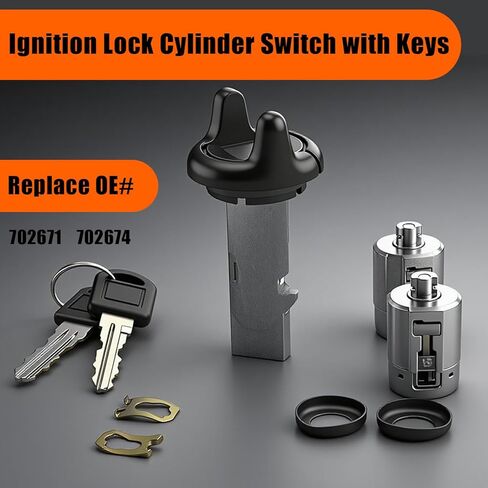 Ignition Switch & Door Lock Cylinders with Keys fit for 1995 1996 1997 Chevy C/K Pickup Suburban Tahoe, for 1995 1996 1997 GMC C/K Pickup Suburban Yukon, Replace OE 702674 702671 in Saudi Arabia