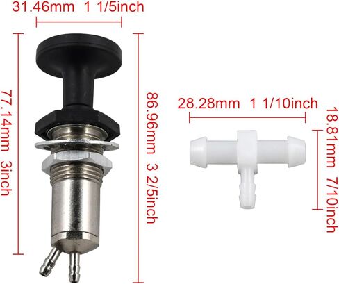 11305/10161-AD Fuel Plunger Primer Pump Kit Compatible with Polaris, Honda, Yamaha, Kawasaki, Skidoo Carbureted Jet-Skis and Snowmobiles with 3 Feet Fuel Line in Saudi Arabia